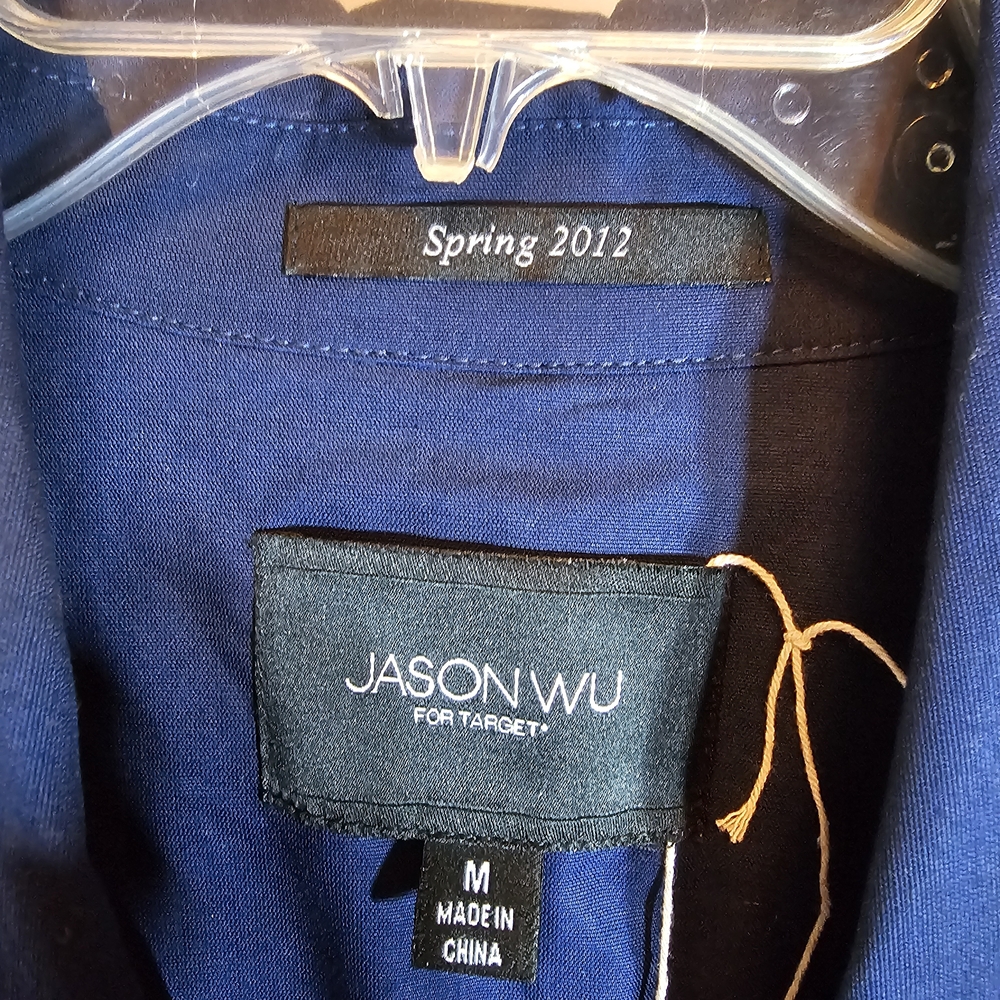 Jason Wu Blue Double-Breasted Trench Coat - Picture 5 of 10